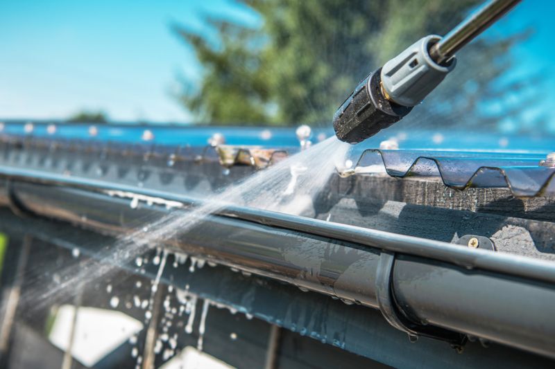 Flushing gutters for thorough cleaning